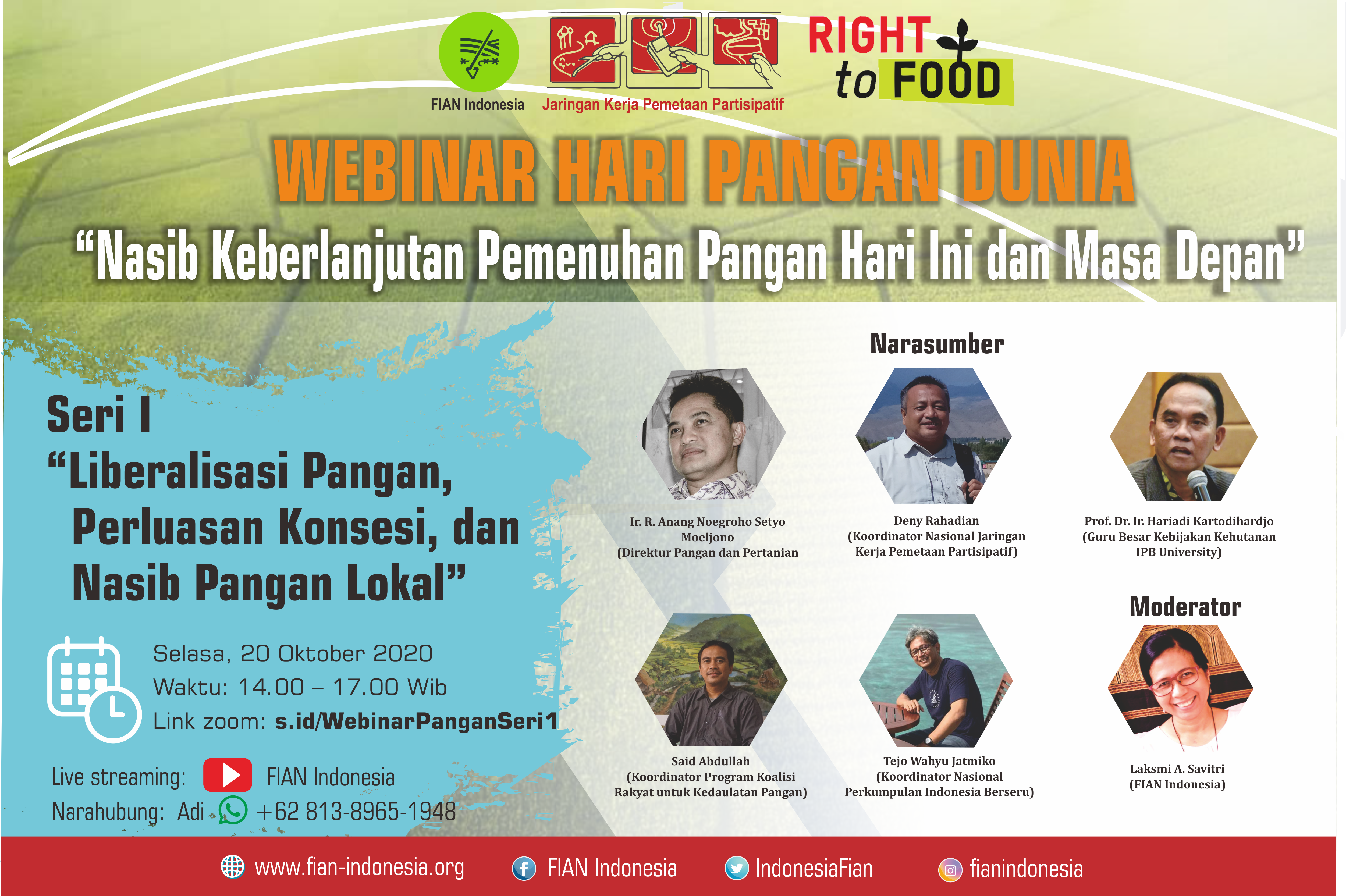 Webinar Hari Pangan Dunia Seri 1: Liberalisasi Pangan, Perluasan Konsesi, dan Nasib Pangan Lokal