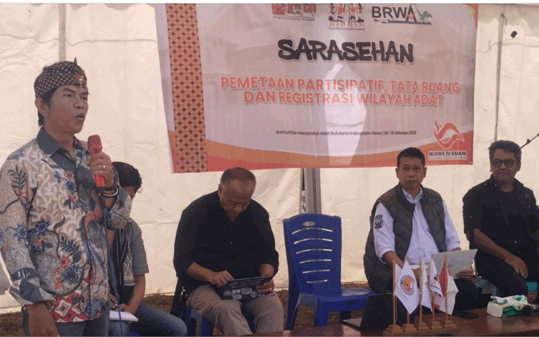 Sarasehan Pemetaan Partisipatif, Tata Ruang, dan Registrasi Wilayah Adat diselenggarakan